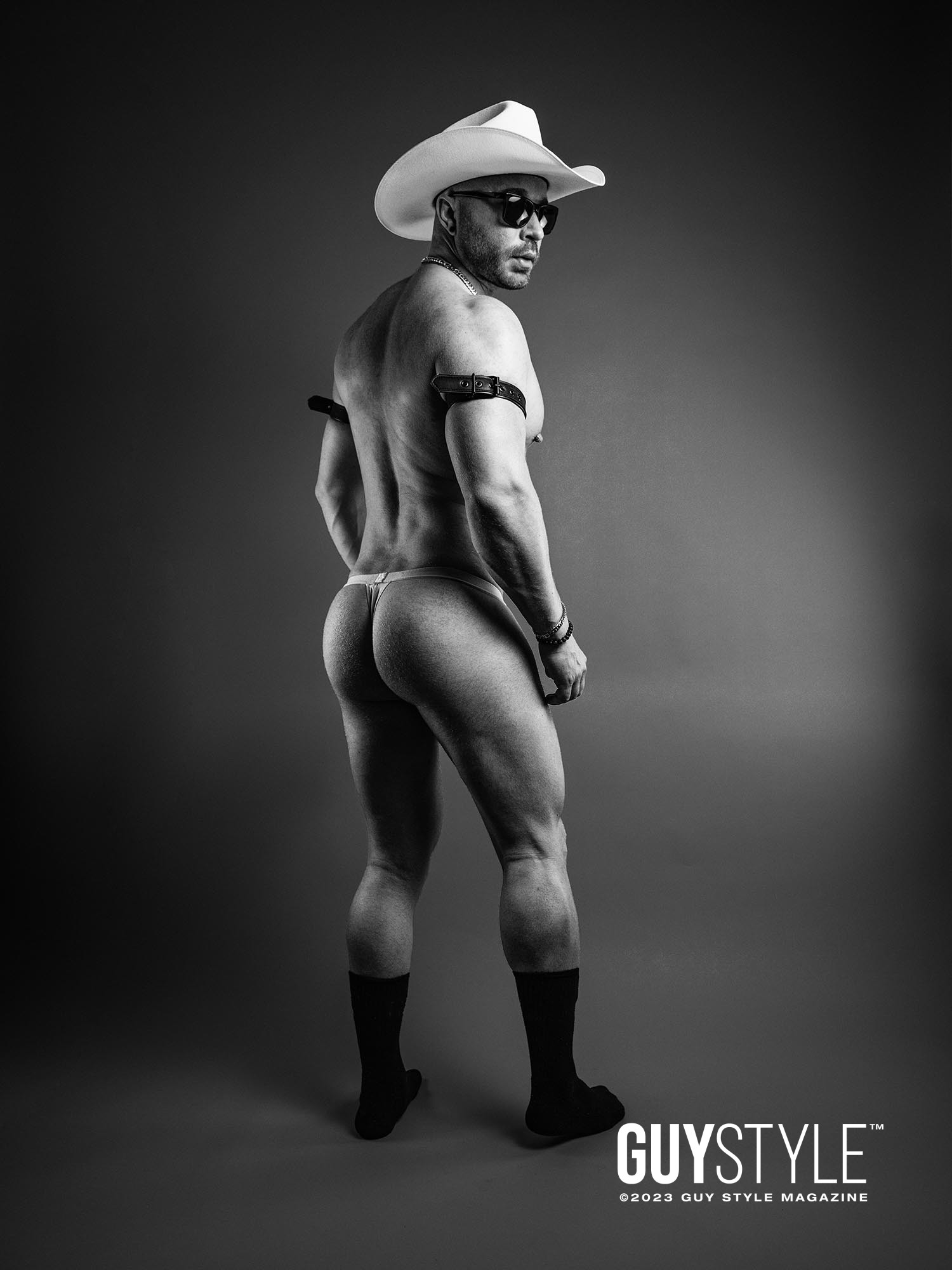 Teal Temptation – NYC Male Boudoir Experience Photoshoot Starring Cocky Cowboy