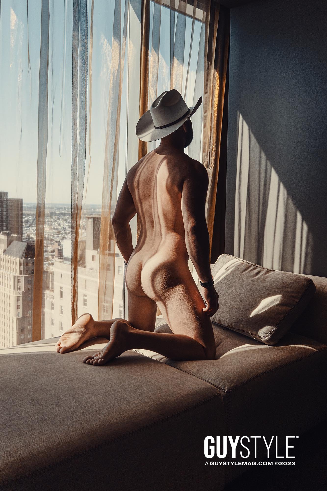 Cocky Cowboy's New York City Hotel Adventures – Fine Art Male Boudoir Photography by Maxwell Alexander – Nude Male Photography – Naked Gay Men – Nude Male Magazine