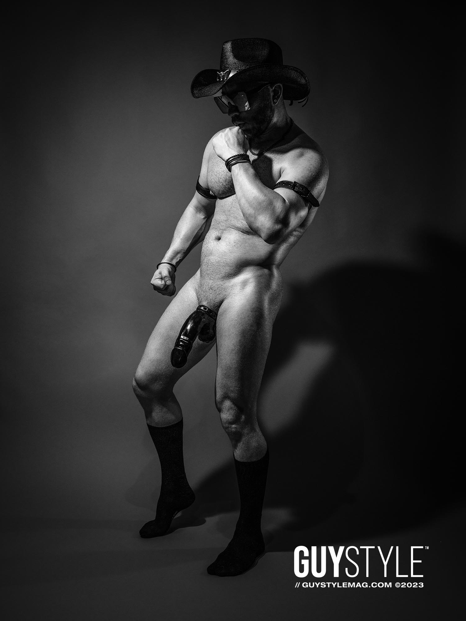 Red, Black, and Daring: Maxwell Alexander's Queer Art Extravaganza ft. Cocky Cowboy – Presented by HARD NEW YORK – The Best Homoerotic Art Prints on Canvas – Best Men's Boudoir NYC – Nude Male Photography – New York Gay Artist