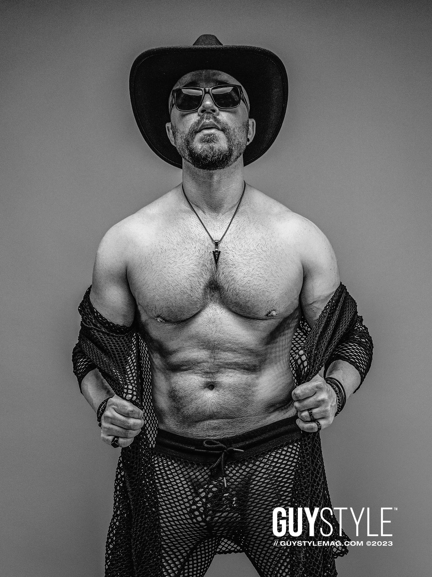 Exploring the Art of Male Boudoir Photography: "Cocky Cowboy's Fishnet Rodeo" Photoshoot by Maxwell Alexander – Presented by NYC Male Boudoir Experience by Duncan Avenue Studios