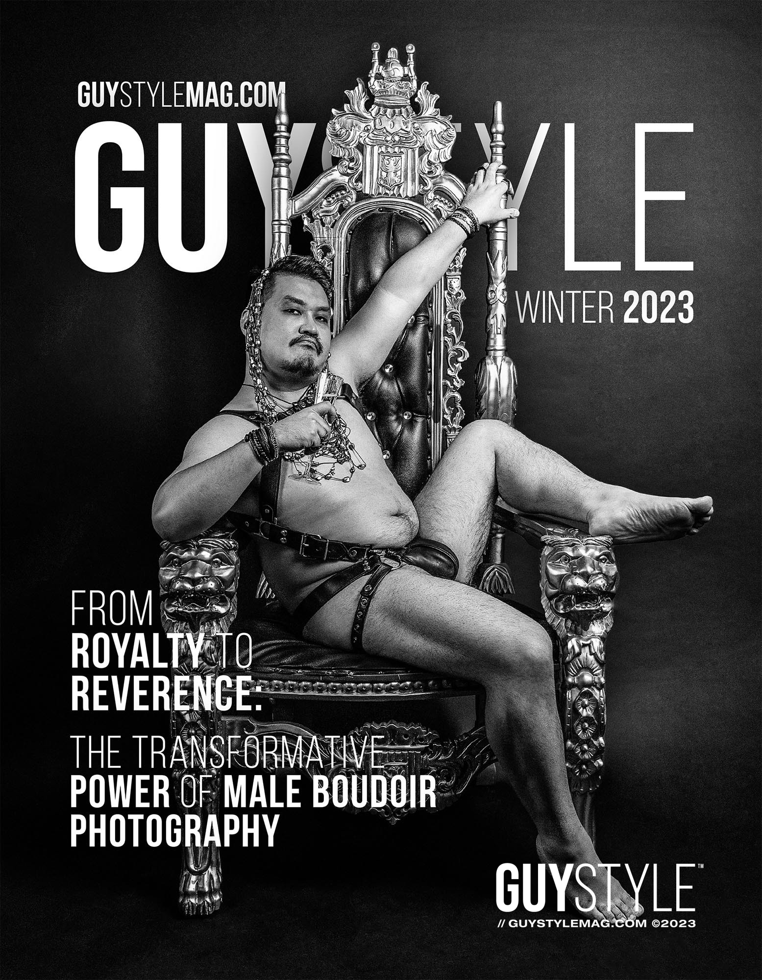 From Royalty to Reverence: The Transformative Power of Male Boudoir Photography – GUY STYLE MAG WINTER 2023 Edition