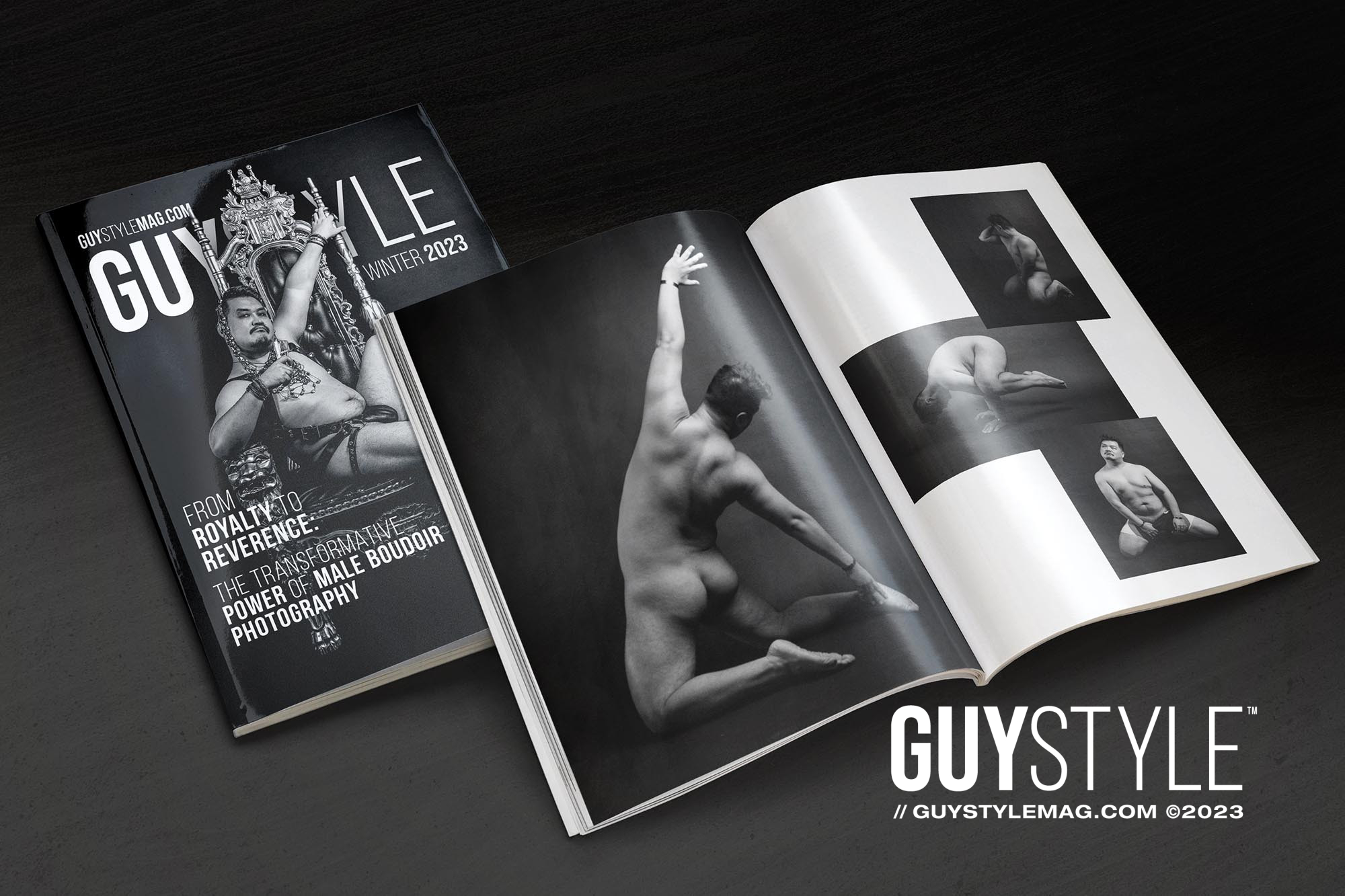 From Royalty to Reverence: The Transformative Power of Male Boudoir Photography – GUY STYLE MAG WINTER 2023 Edition