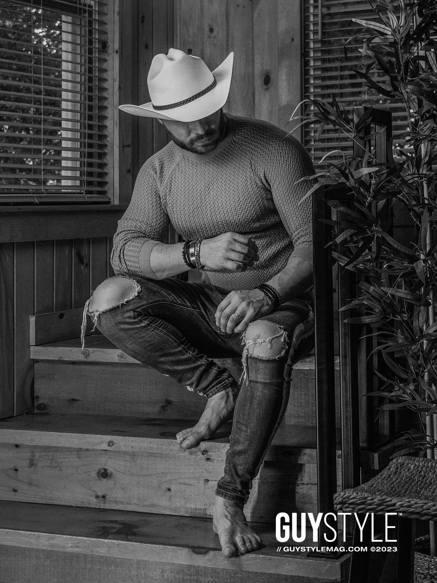 Cabin and the Woods – A Sensuous Male Boudoir Photo Story ft. Cocky Cowboy – Fine Art Male Boudoir Photography by Maxwell Alexander – NYC Men's Boudoir Experience – Best Male Dudeoir in New York