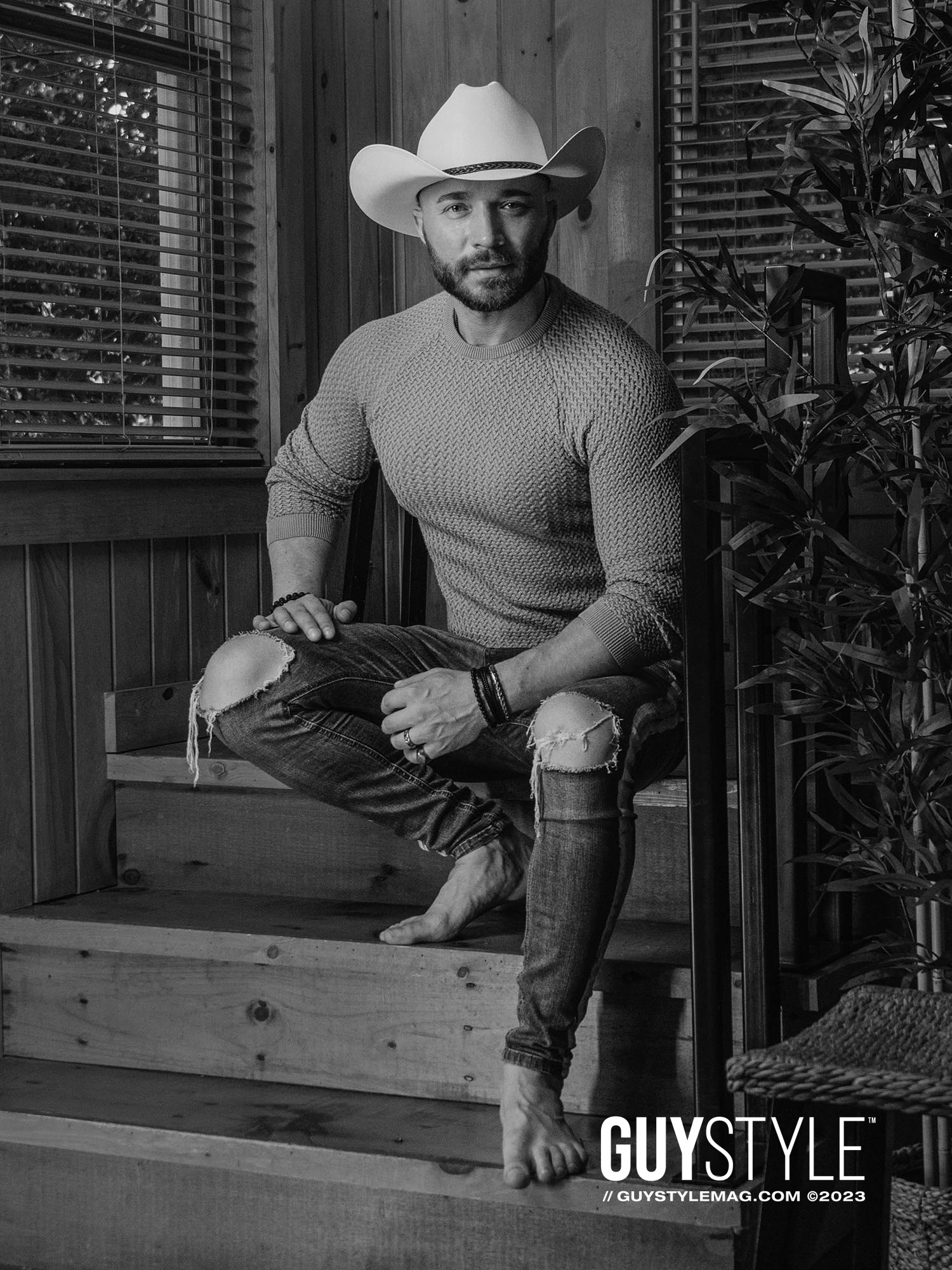 Cabin and the Woods – A Sensuous Male Boudoir Photo Story ft. Cocky Cowboy – Fine Art Male Boudoir Photography by Maxwell Alexander – NYC Men's Boudoir Experience – Best Male Dudeoir in New York